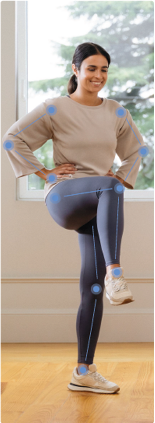 Imagem de pessoa a realizar exercícios de fisioterapia